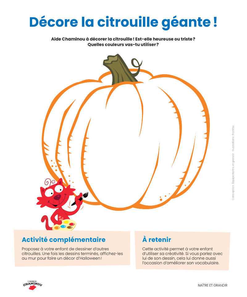 Décore la citrouille géante!