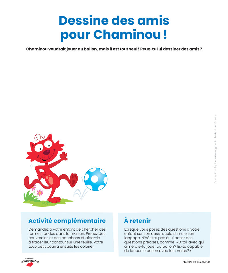 Dessine des amis pour Chaminou !