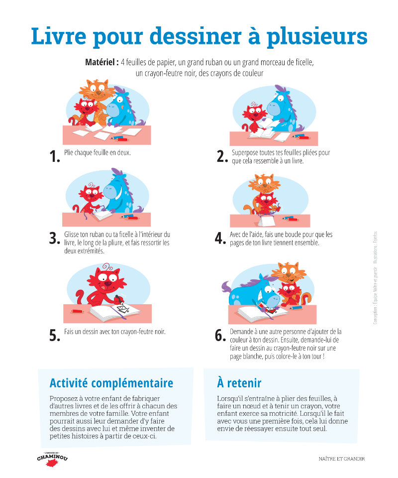 Livre pour dessiner à plusieurs