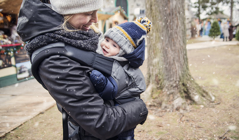 Utiliser un porte-bébé l'hiver