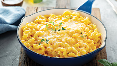 Macaroni au fromage et à la courge